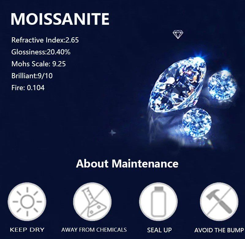 Bagues: Moissanit 2ct. Ring D VVS1 GRA 59.5mm – Neuf avec emballage d'origine à Uerkheim par Kaufoption 8