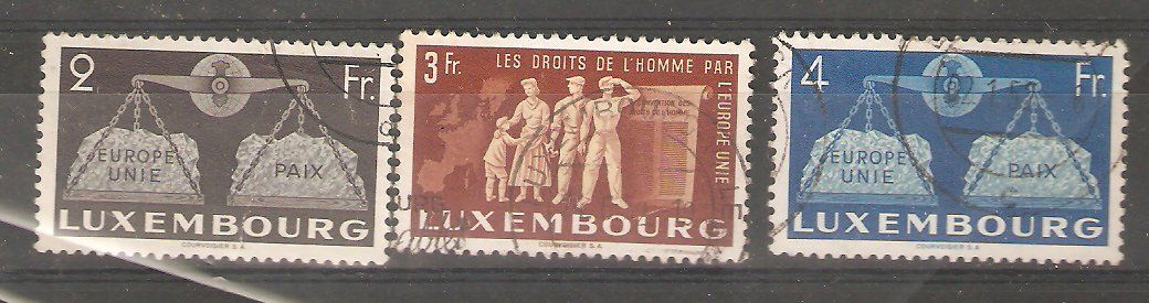 Tutti i francobolli: Luxemburg  480 482 483 gest. – Usato da Lausanne venduto da Whorvath