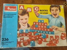 Jeu vintage Walter ABC blocs