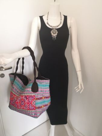 🤩BOHO-CHIC HANDGEMACHTE ETHNO PATCHWORK XXL TASCHE NEU