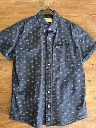 Kurzarmhemd Abercrombie & Fitch Grösse L dunkelblau 