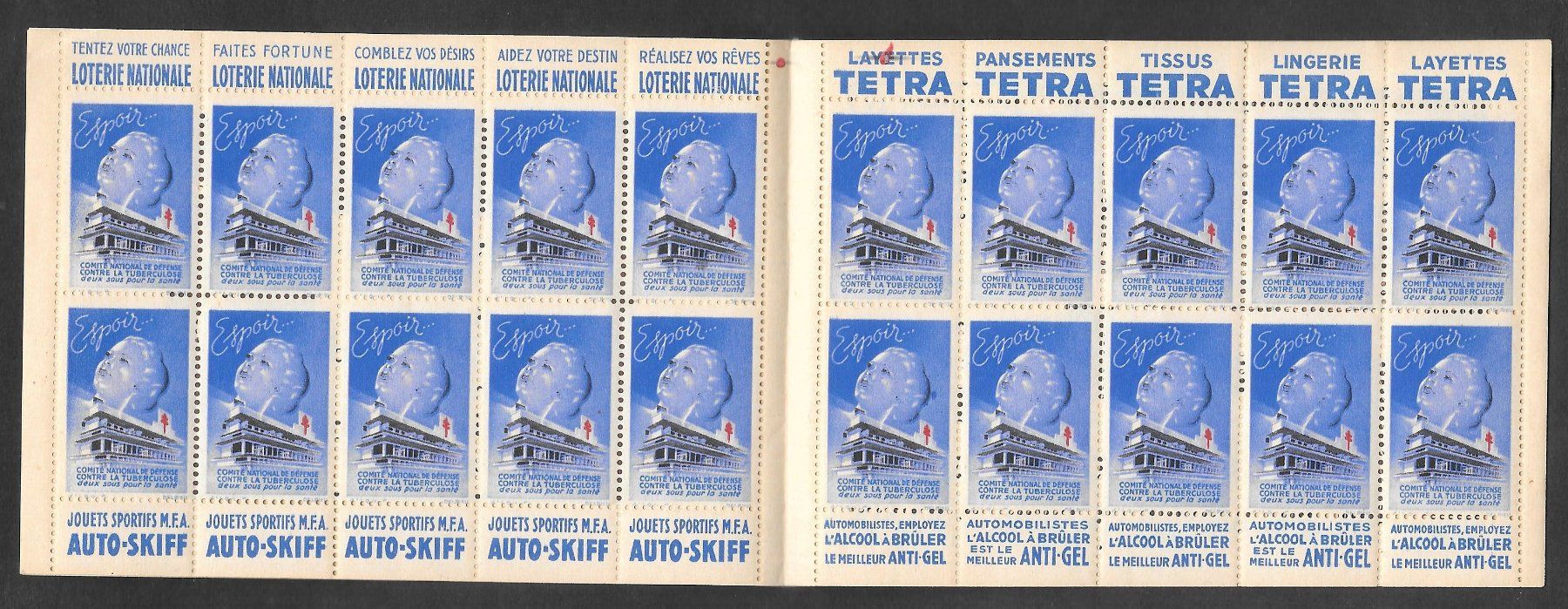 Alle Briefmarken: Frankreich Markenheftchen Kampf Tuberkulose ** 1939 – Neu (gemäss Beschreibung) aus Olten von clotaldi 2