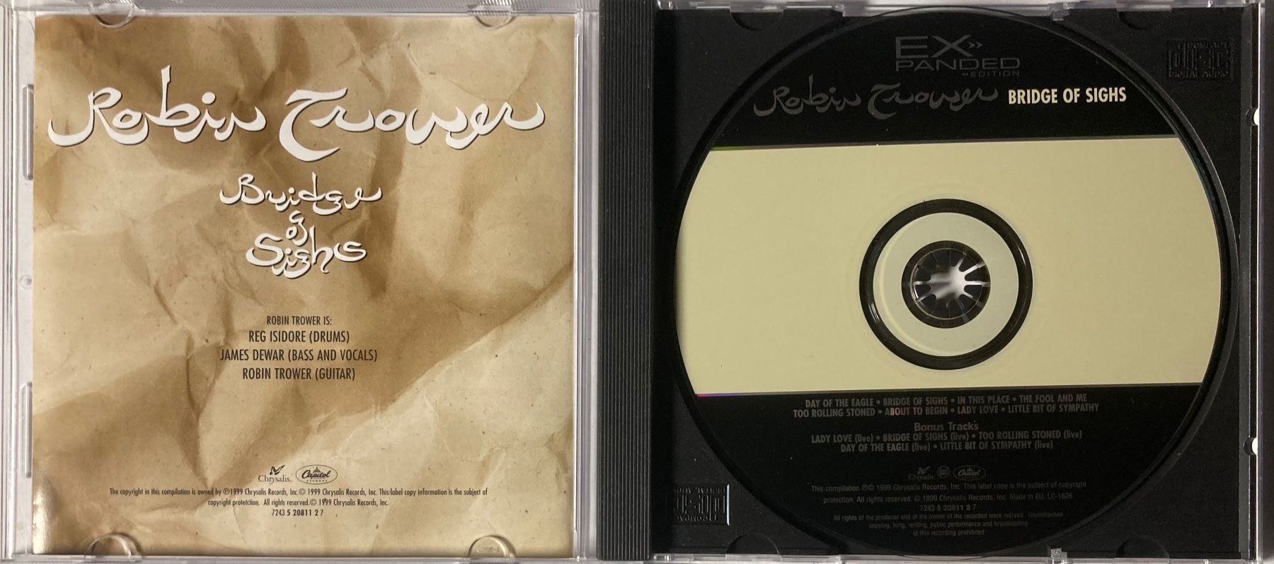 CD: ROBIN TROWER - BRIDGE OF SIGHS – Usato da Poliez-Pittet venduto da Newtown-Records 2
