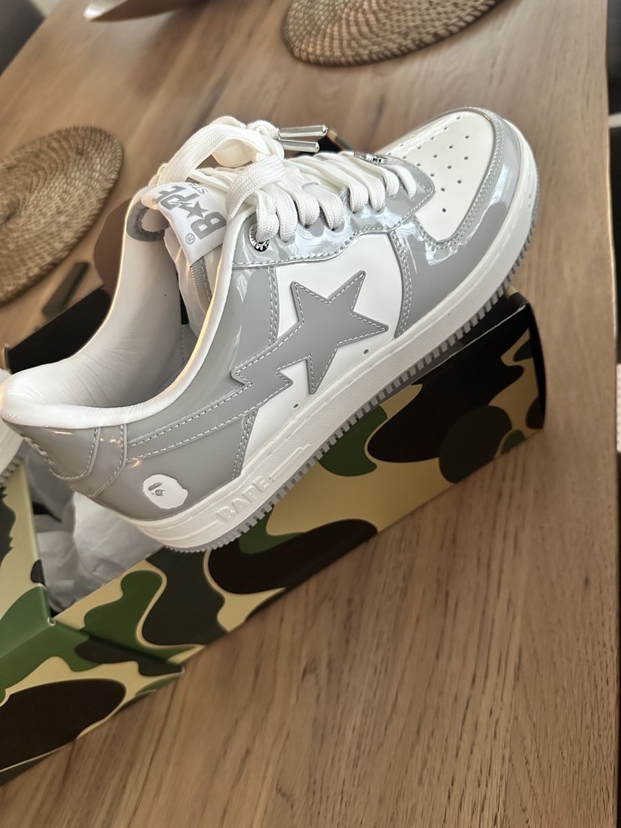 Bape Chaussures hommes: Bape sta grey latin leather  – Neuf avec emballage d'origine à Neuheim par dam_j6bq