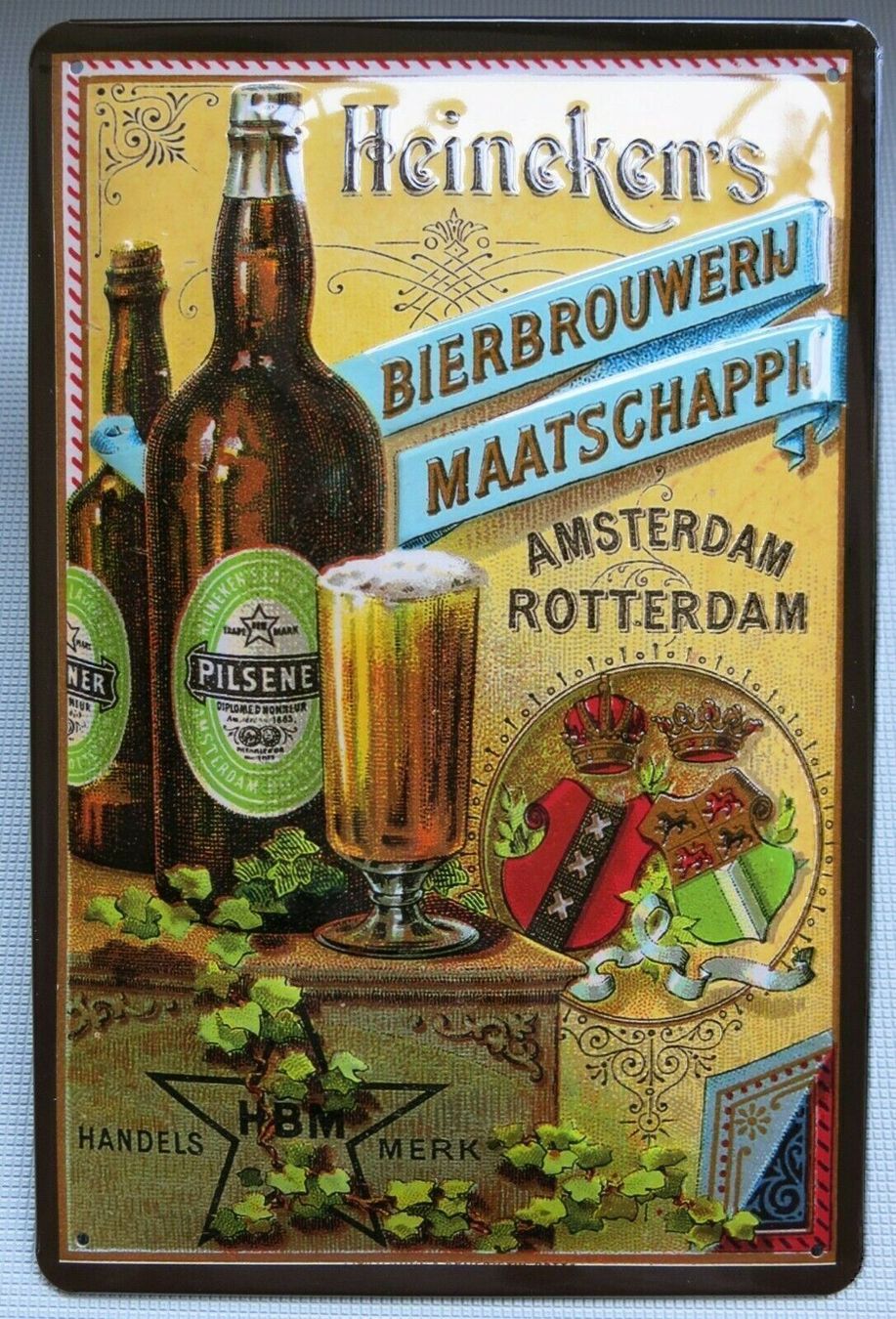 Heineken Insegne: Blechschild 3D-HEINEKEN`S BIERBROUWERIJ – Nuovo e nell'imballaggio originale da Rupperswil venduto da big-one-sale