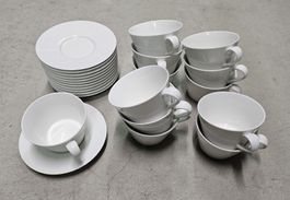 Geschirr-Set, 12 Tassen und Untertassen Bauscher, neuwertig