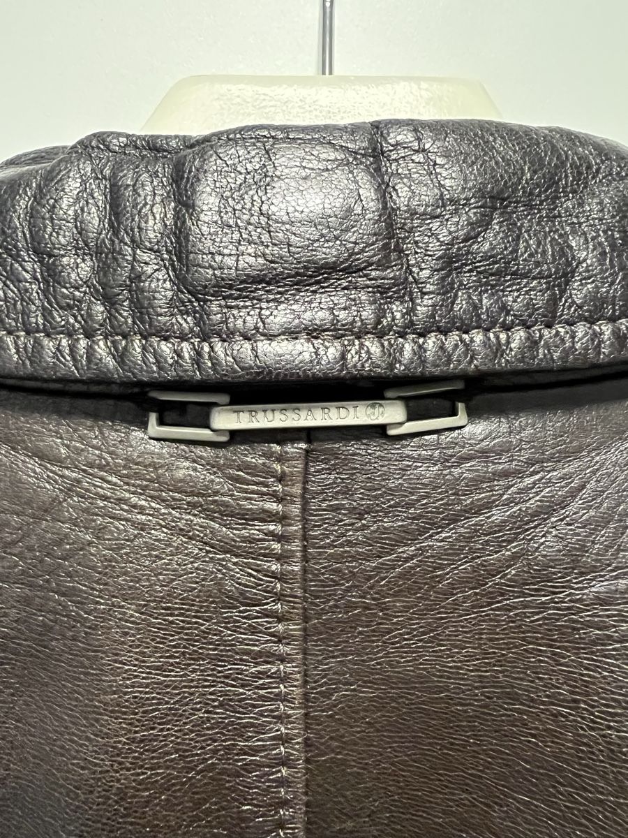 Trussardi Giacche: Trussardi Leather Jacket, Size IT 46, Dark Brown, Autumn Loo – Usato da Zürich venduto da son_f7qw 6
