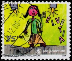 85 Rp. Pro Juventute 2006 mit ABART - HELVETIA doppelt