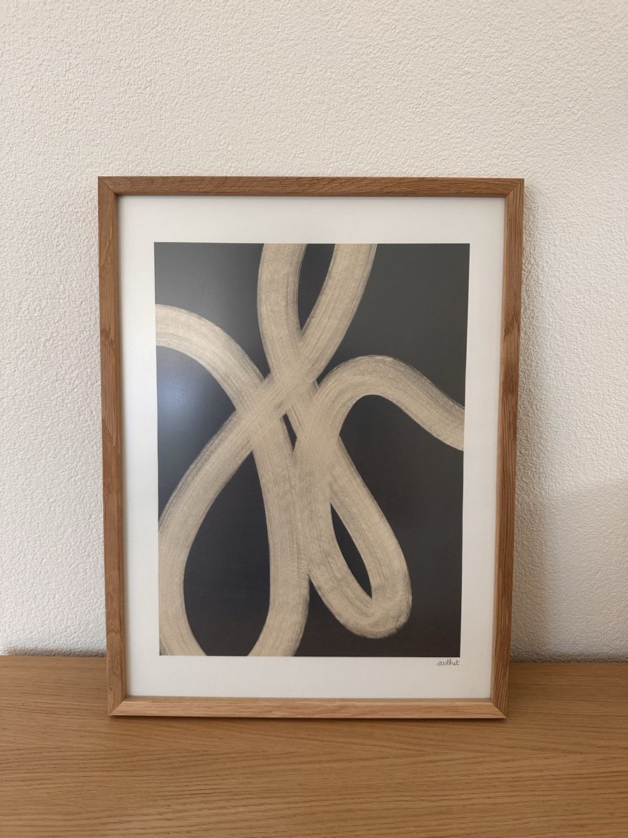 Foto & Immagini: Ästhet Kunstdruck - Sand Lines mit Eichenholz-Rahmen - 30x40 – Usato da Winterthur venduto da Glatzco 1