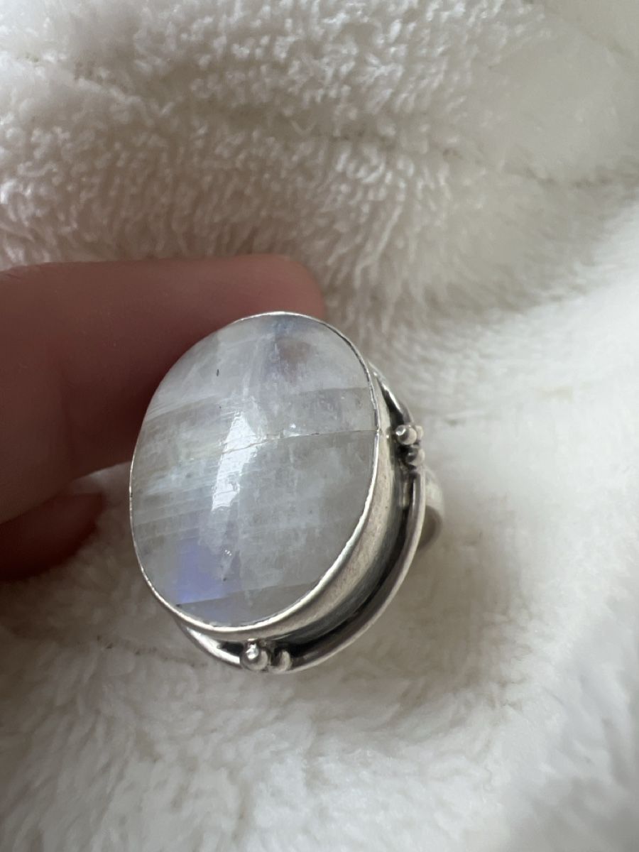 Ringe: Mondstein Ring, 925er Silber, Vintage Stil – Gebraucht aus Luterbach von vatab 5
