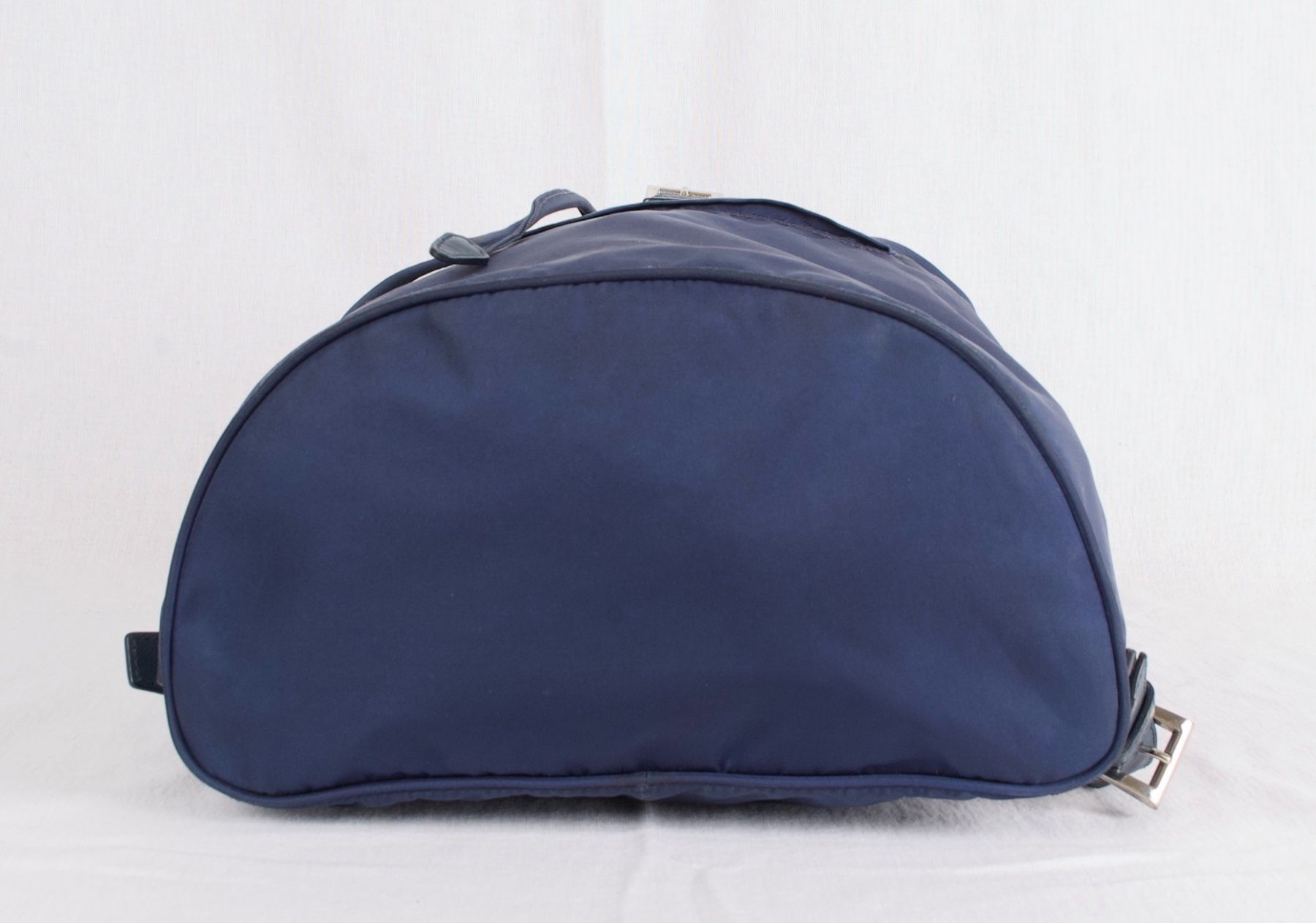 Prada Zaini: Auth PRADA Nylon leather drawstring backpack blue. – Usato da Lausanne venduto da Lamedusac 4