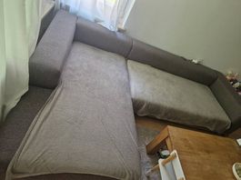 Ecksofa grau zu verschenken