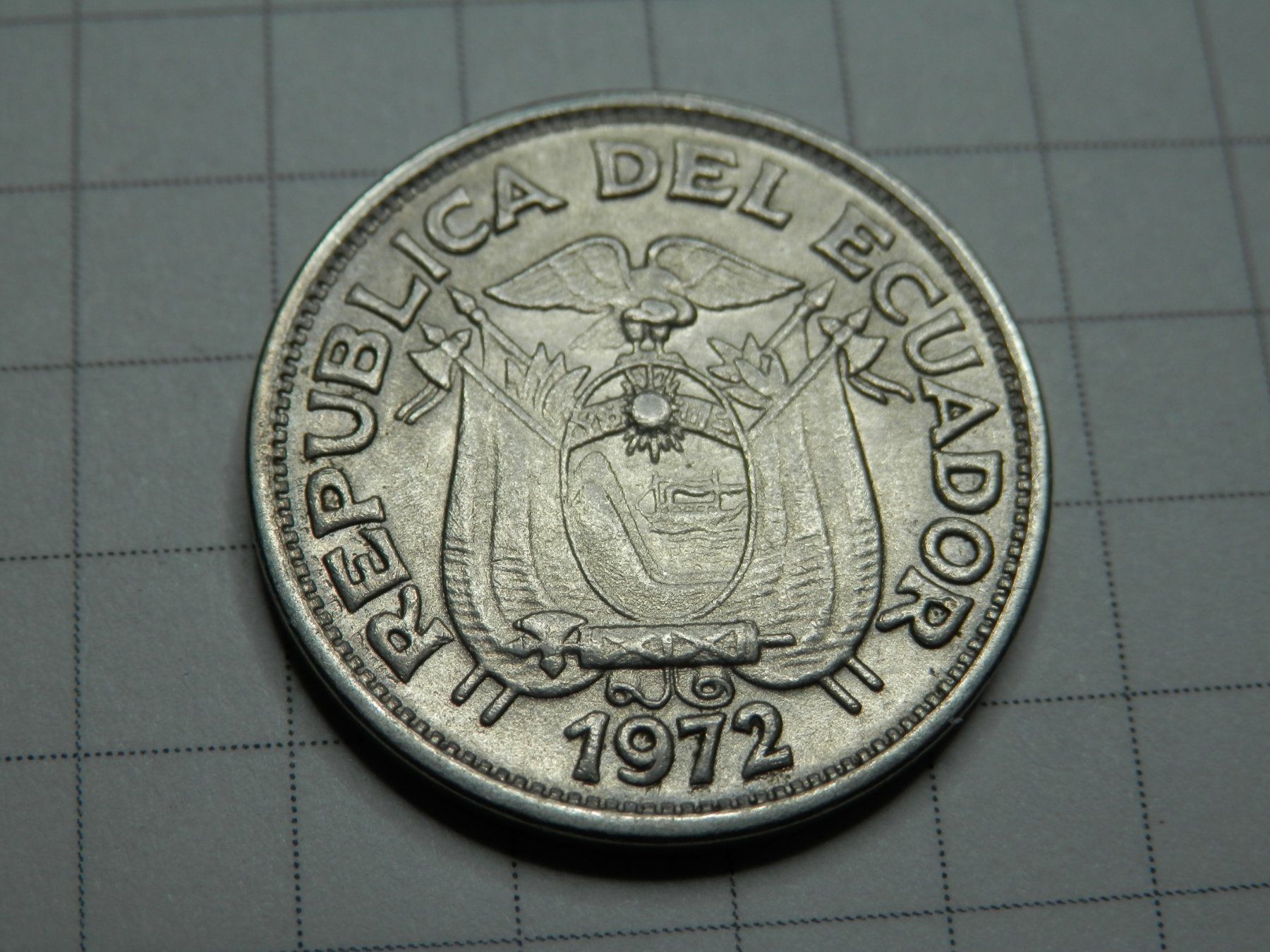 Tutti le monete: Ecuador  10 Centavos, 1972 – Usato da Weiach venduto da weiach81