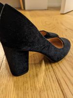 Schwarze Samt Pumps Gr. 37