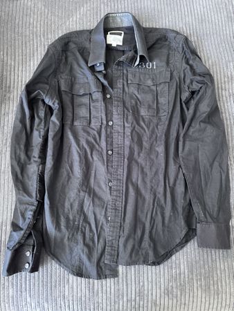 G-Star Raw Hemd Herren Schwarz Grösse S - Top Zustand!
