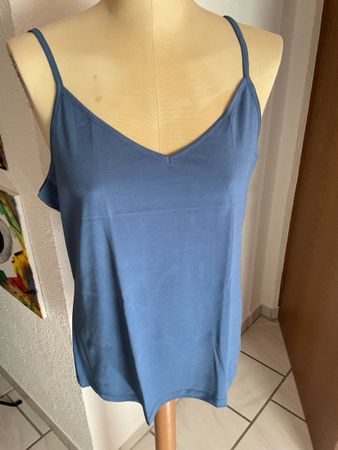 Damen Top Grösse XXL 60%Seide 40%Baumwolle (kbA)Jeans blau
