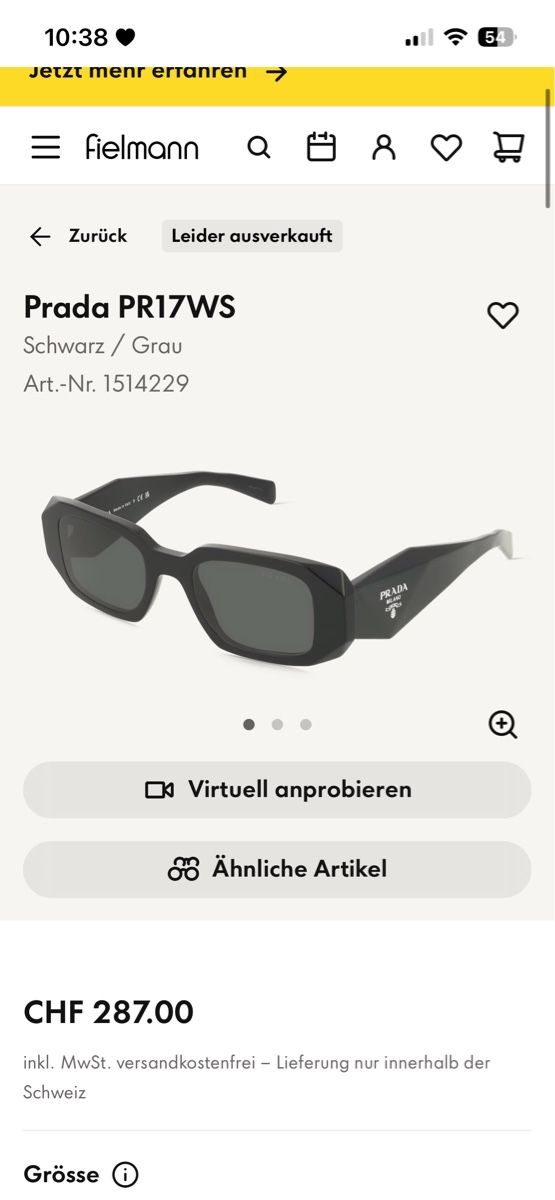 Prada Occhiali & Lenti: Prada Sonnenbrille – Nuovo (secondo la descrizione) da Suhr venduto da Alimary 2