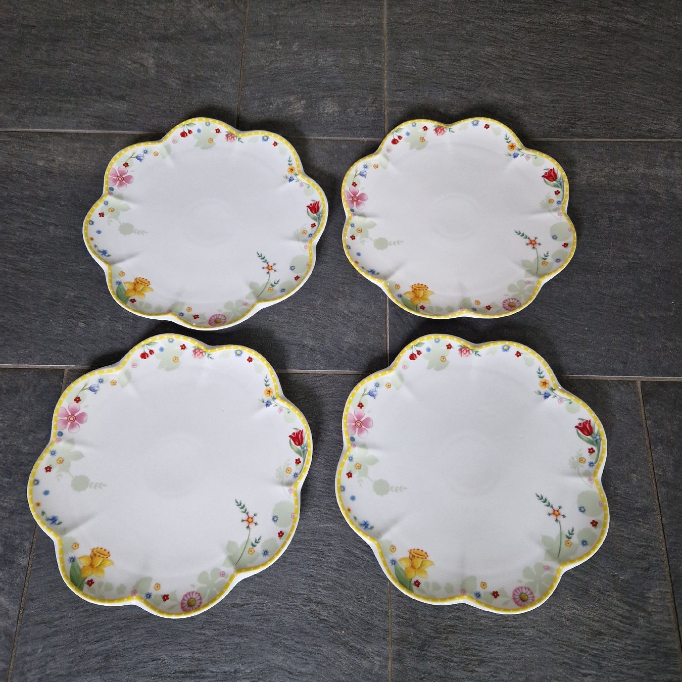 Villeroy & Boch Piatti: 4 Speiseteller Villeroy und Boch Spring – Nuovo (secondo la descrizione) da Kollbrunn venduto da Jri