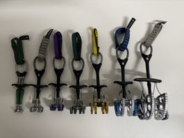 Set (7x) Kletter Klemmgerät Klemmkeile te climbing cams