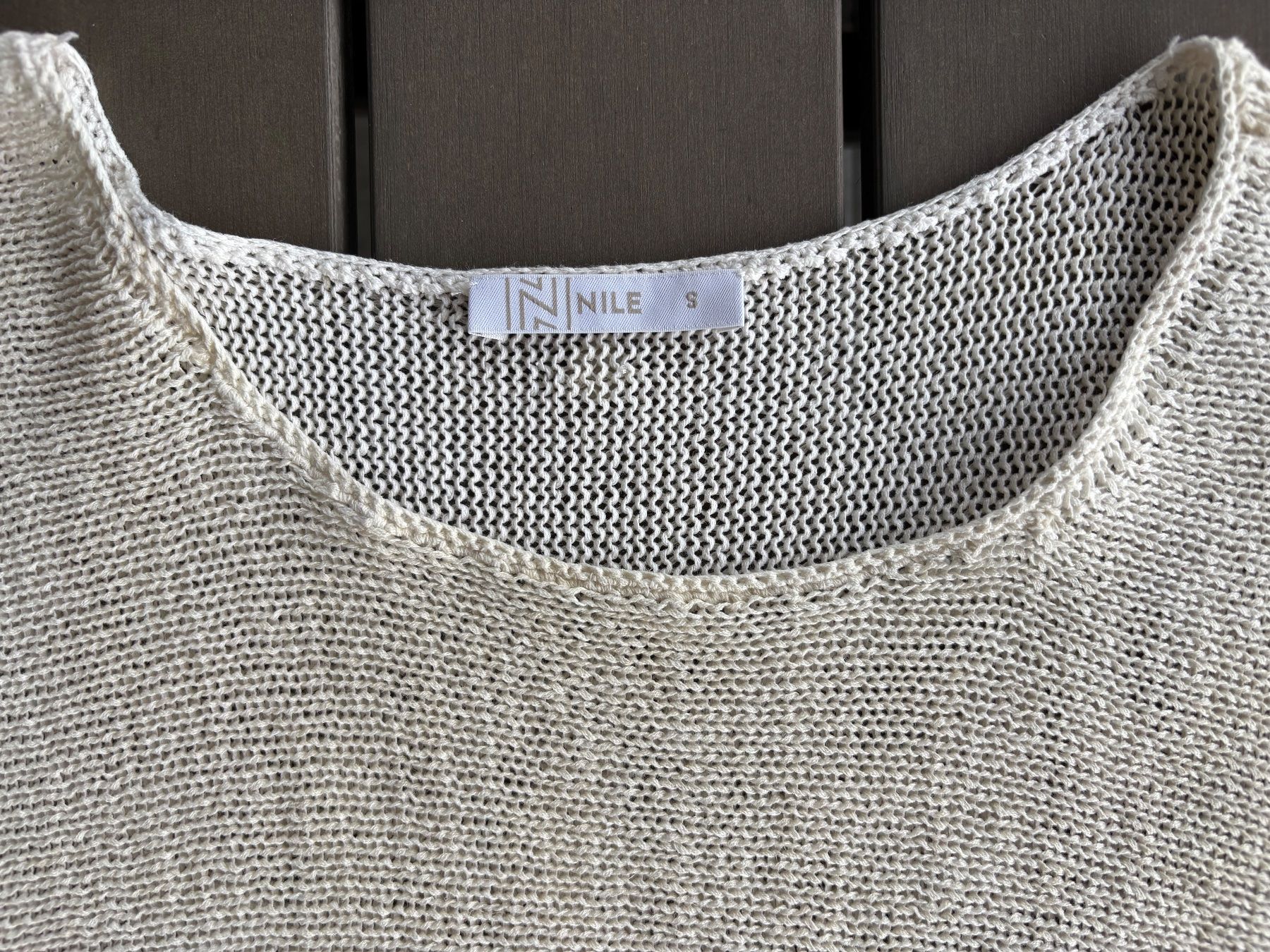 Nile Maglioni & Felpe: Nile Garn-Pullover, Grösse S, kurzarm, beige – Usato da Ebnat-Kappel venduto da Molton 3