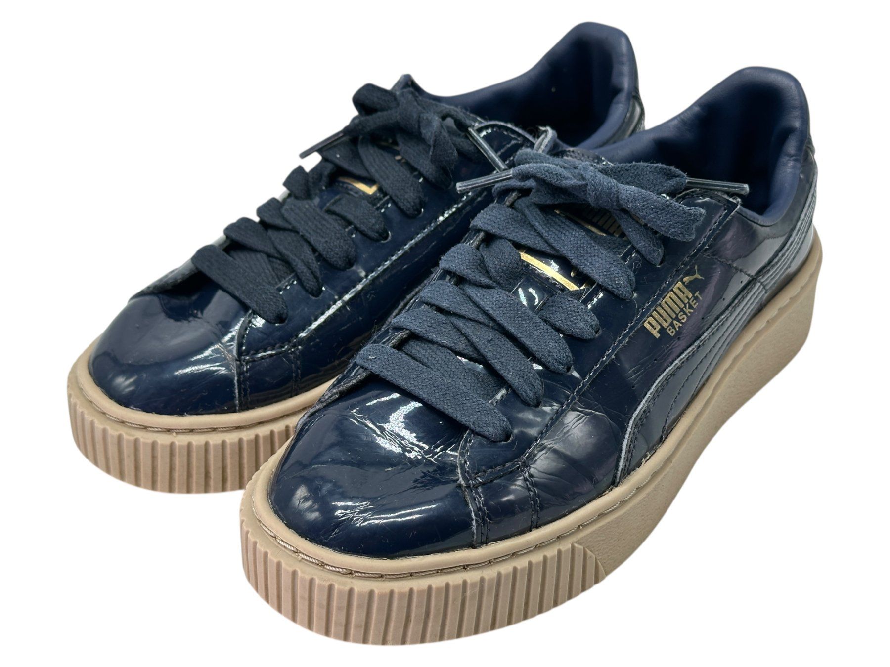 Puma Herrenschuhe: Puma Basket Platform vernis marine. Pointure 37 – Gebraucht aus Morges von Auct 4