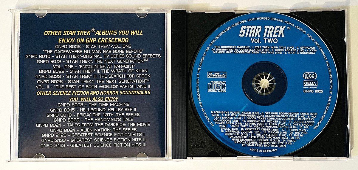 CD: Star Trek Original TV Soundtrack Volume Two - CD – Usato da Duggingen venduto da nad_6yzh 2