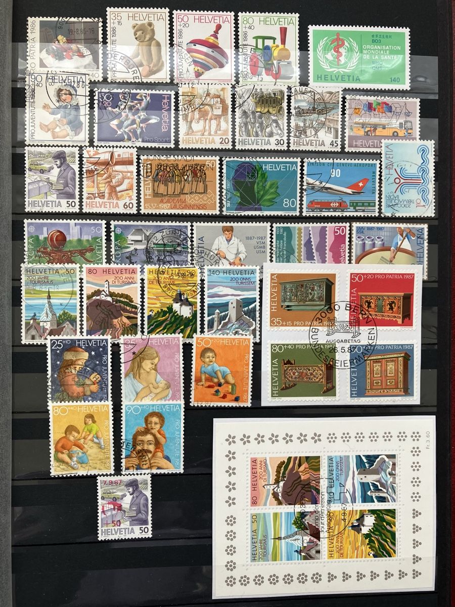 Tutti i francobolli: Schweiz CH 1980-87 Komplett 5s – Usato da Cham venduto da Diablo1232 4