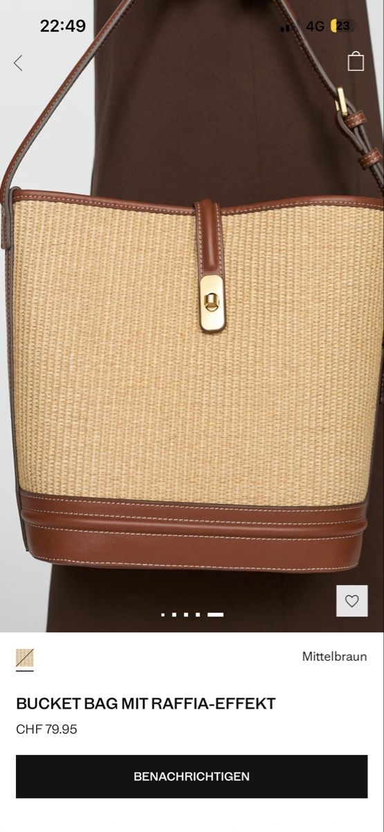 Mango Borse da donna: Bucket Bag Raffia-Effekt Mango Damen – Nuovo (secondo la descrizione) da Zürich venduto da sellingmystuff1 7