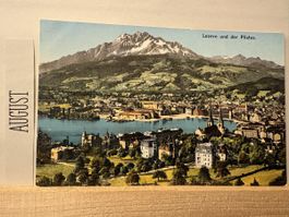 AK von Luzern mit Pilatus