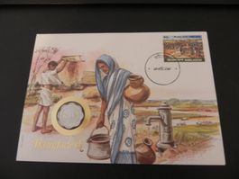 Münzbrief -  Bangladesh 10 Sentimo 1974 FAO