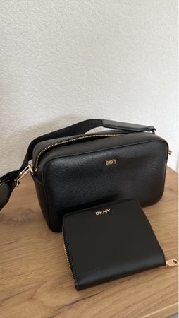 Elegante DKNY Umhängetasche & Portemonnaie Set Neuwertig!