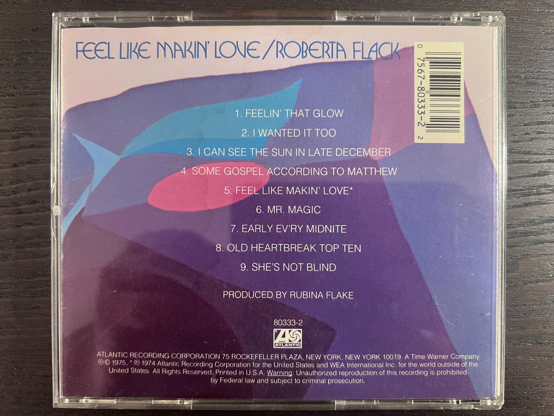 CDs: Roberta Flack - Feel Like Makin Love – Gebraucht aus Zürich von MusikFreunde 1