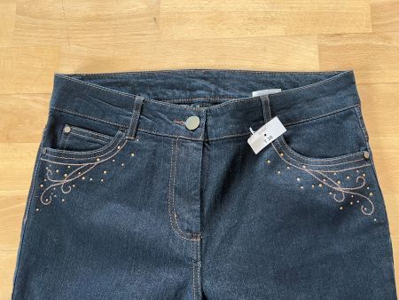 Damen Jeans Hose in Gr. 38, Blau