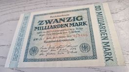 20 Milliarden Mark 1923 Banknote guter Zustand