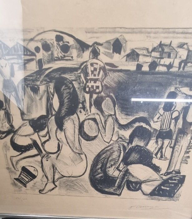 Grafica & Litografie: François Desnoyer Strandlandschaft Lithographie – Usato da Flums venduto da Flumsantik 1