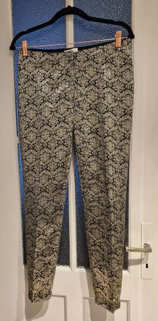 Elegante Stoff Hose gold schwarz Gr. 34 Festlich DAY