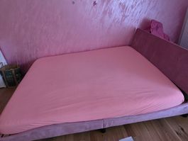 Doppelbett pink 160x200cm,  wie Neu