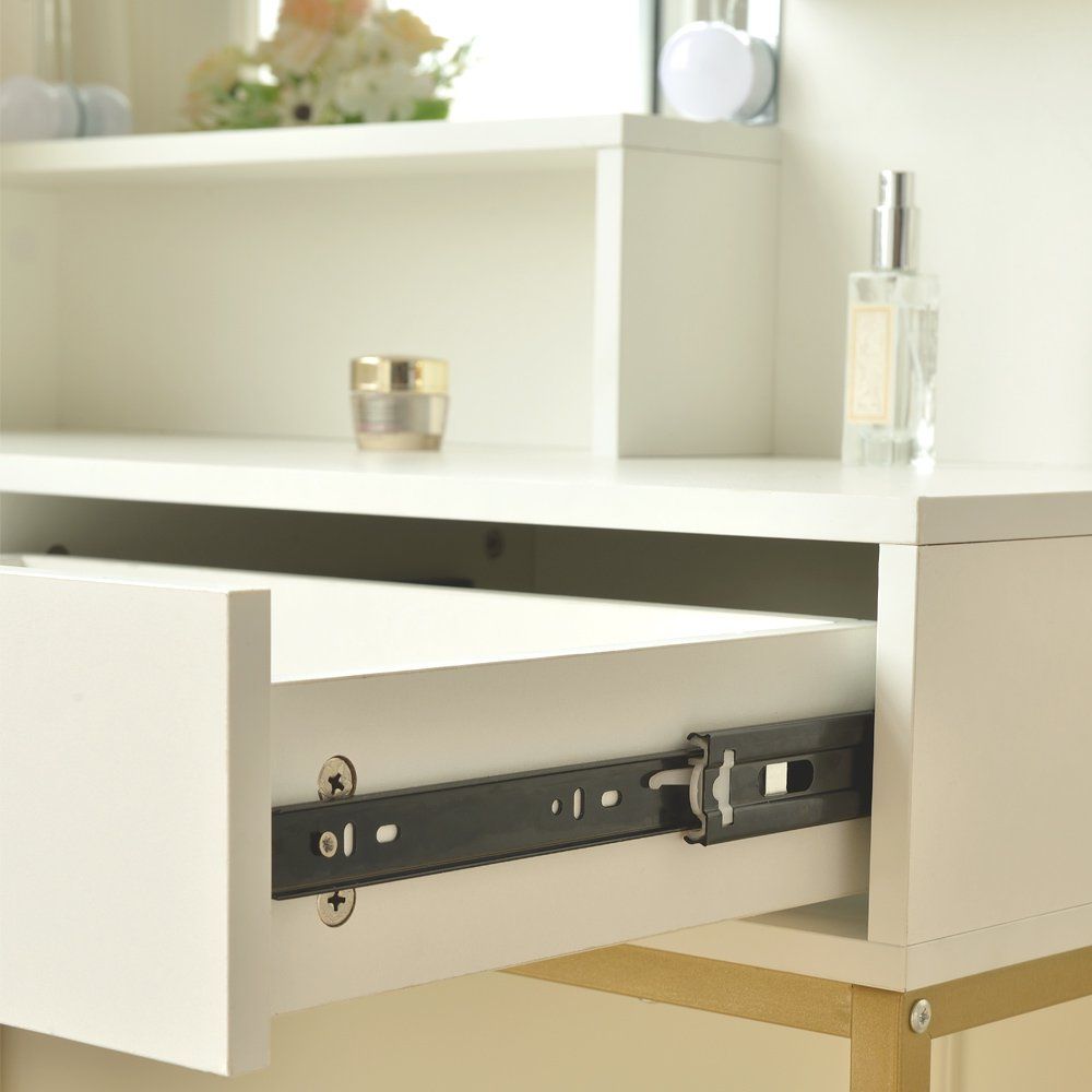 Schminktische: 21308 - Schminktisch KERSTIN - LED Kosmetiktisch mit Hocker – Neu und originalverpackt aus Wallenwil von toesstal-vertrieb 3