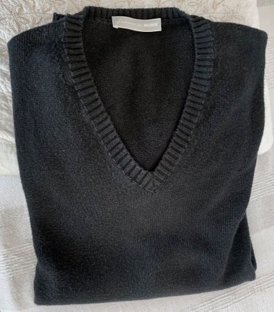 PULLOVER NERO di FALCONERI. Lino e cotone.Misura 56. VINTAGE