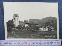 LÄUFELFINGEN KIRCHE BL-AK 1944 KLEBERREST HINTEN