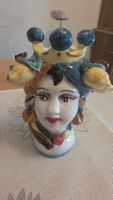 Keramik Kopf Vase "Testa di Moro" Flori Cantagalli Ronfi 49