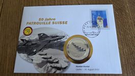 2013 Medallienbrief Patrouille Suisse Hawker Hunter