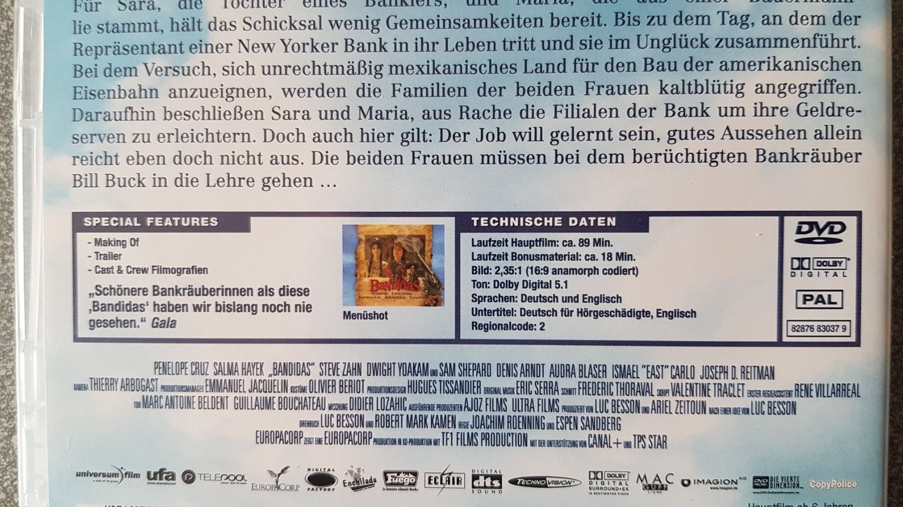 Tutti i DVDs: DVD Bandidas / Penelope Cruz – Usato da Oetwil am See venduto da fineli2 1