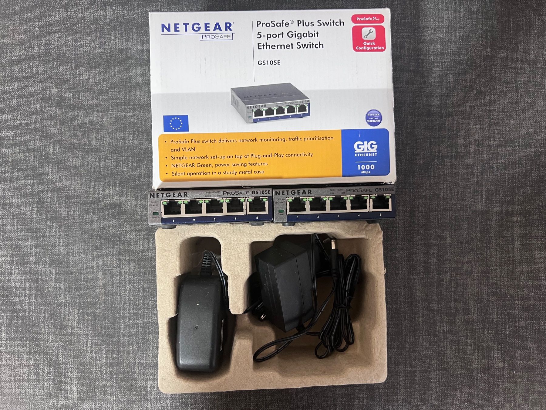 Netgear Hub & Switch: Netgear ProSafe plus Switch GS105E – Usato da Root venduto da Tech-Nick 5