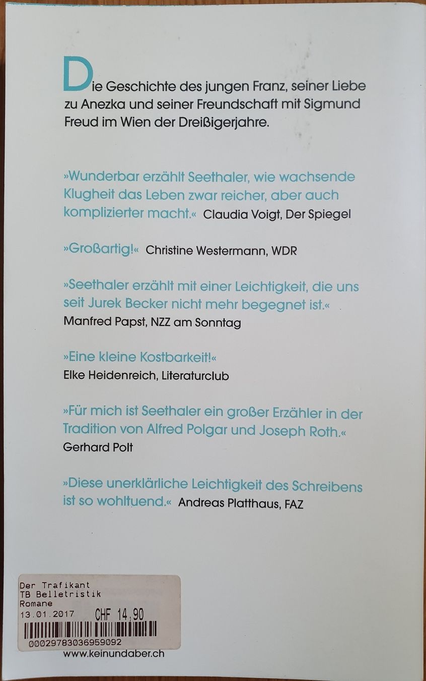Libri: Robert Seethaler - Der Trafikant & der letzte Satz – Nuovo (secondo la descrizione) da Zürich venduto da Philotimo 1