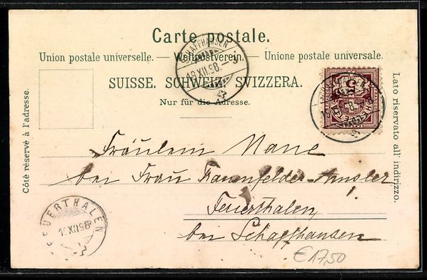 Cartoline postali: Litho Schaffhausen, Schiffslände mit de – Usato da Berlin venduto da bartko-reher 1
