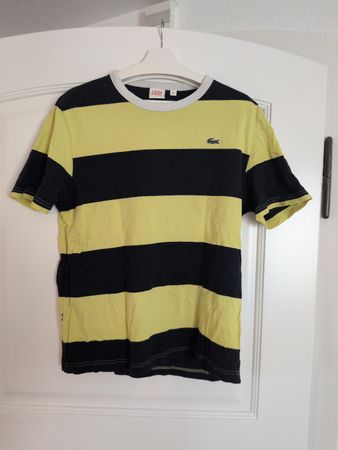Lacoste Live T-Shirt striped yellow/navy size 6
