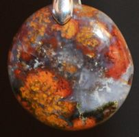 Anhänger L-5678 – Marokkanischer Naht Achat 26x25mm