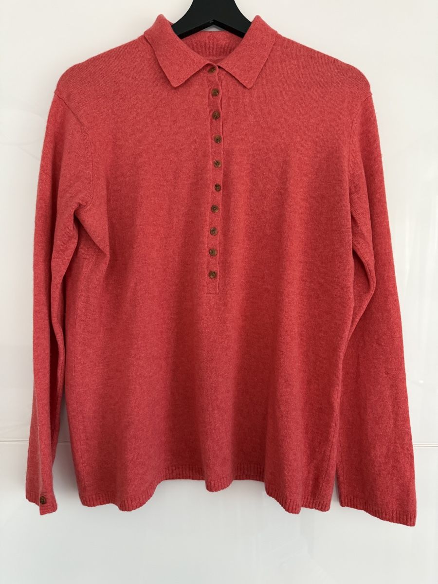 Maglioni & Felpe: 100% Kaschmirpullover/Polo in korallenrot  – Usato da Grenchen venduto da servet.t