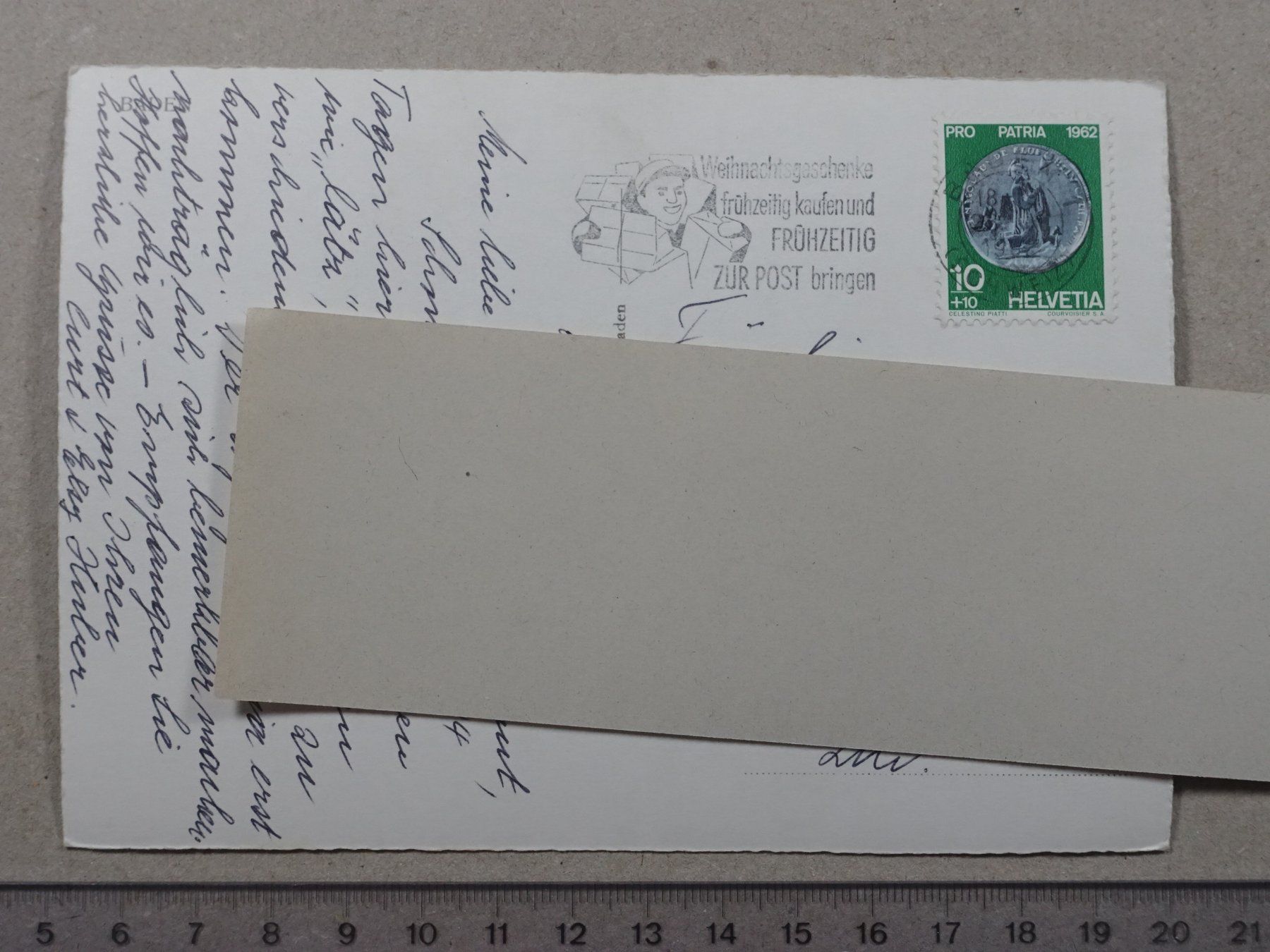 Cartoline postali: Baden, 1962 – Usato da Lenzburg venduto da fh1 1